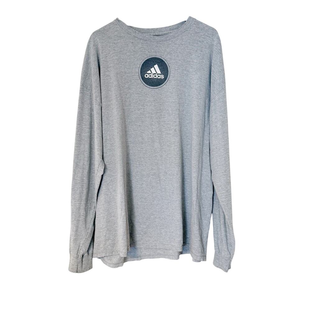 Vintage Y2K Adidas Gray Long Sleeve Tee Shirt